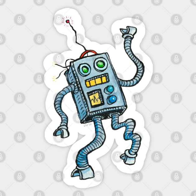 Boogie Down Bot the Dancing Robot Sticker by LAB Ideas